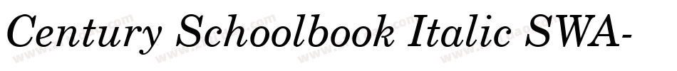 Century Schoolbook Italic SWA字体转换